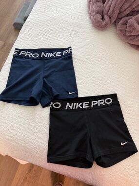 Two Nike Pro Bike Shorts